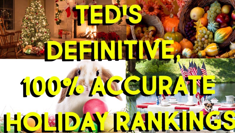 Ted’s definitive, 100% accurate holiday power rankings.